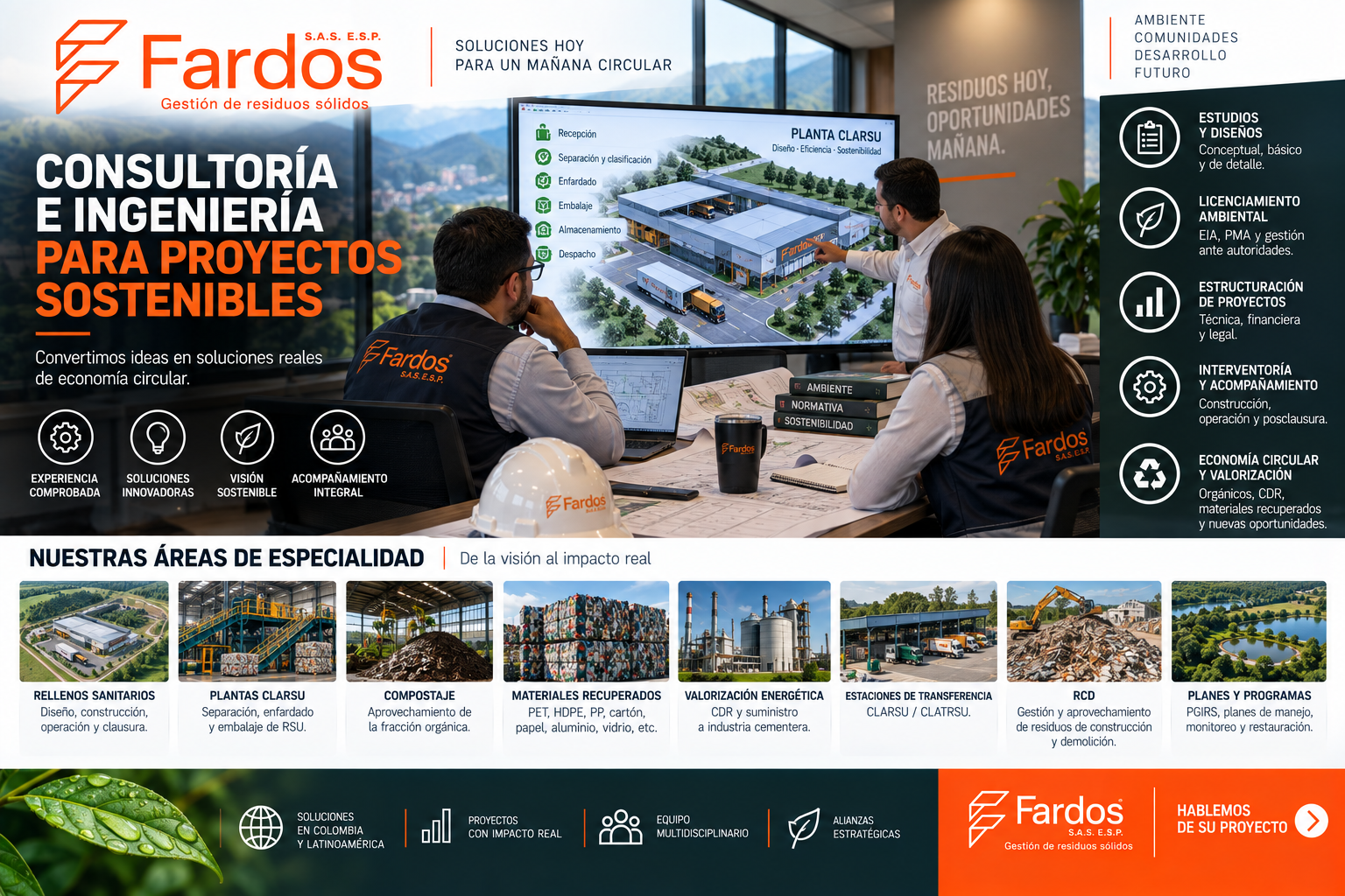 Servicios de ingeniería y consultoría de Fardos